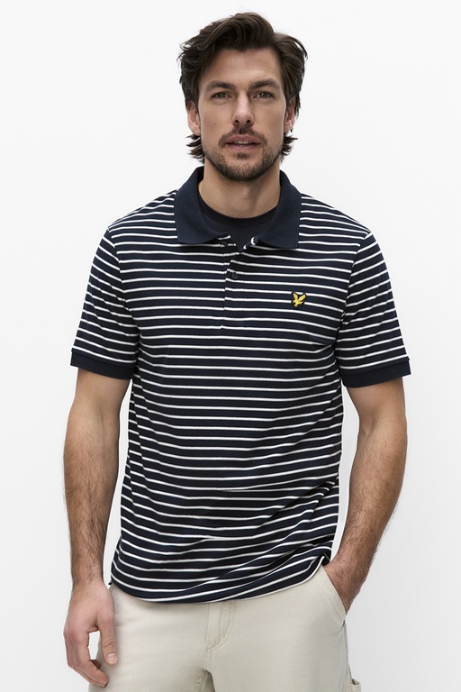Breton polo shirt DARKNAVYWHITE