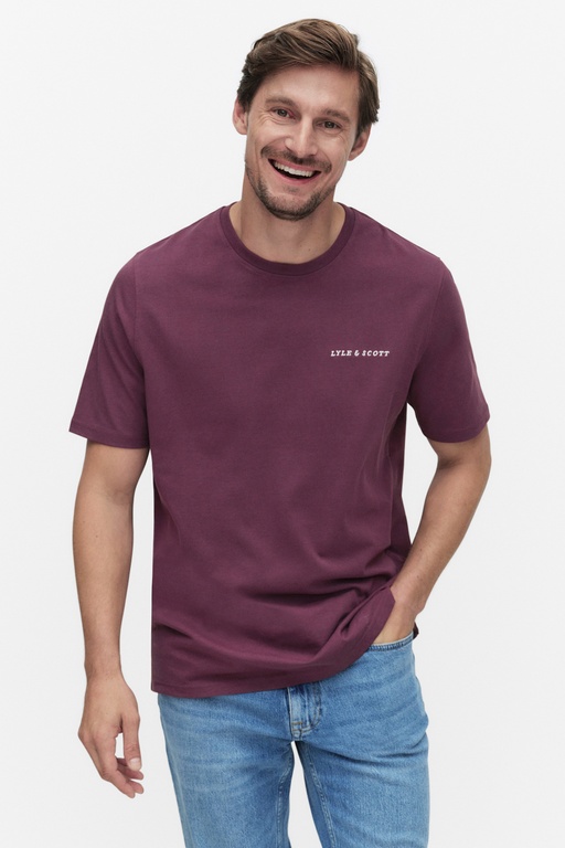 Script t-shirt DUSKY MAROON