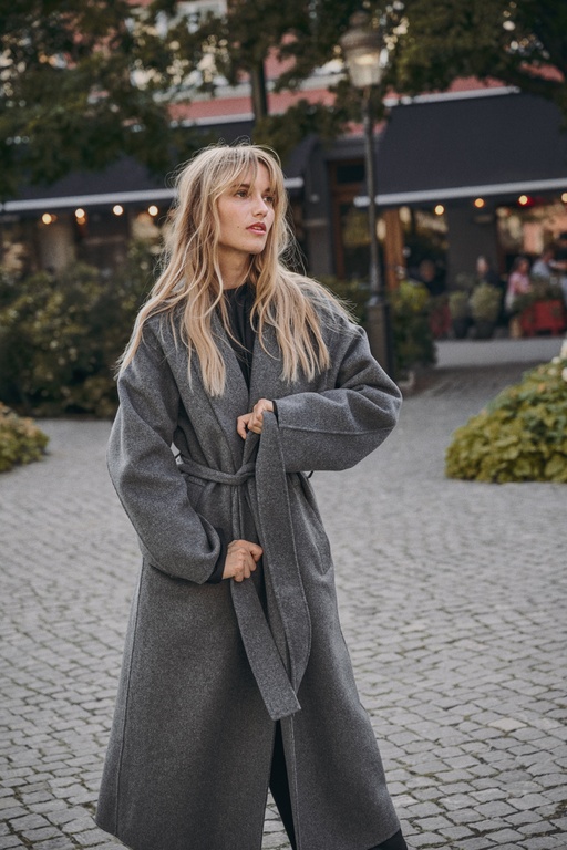 Cora coat GREY MELANGE