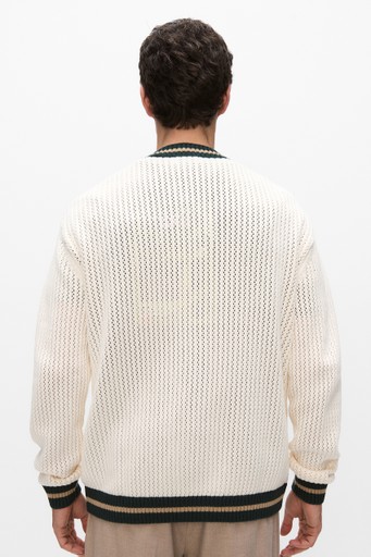 Lace knit cardigan
