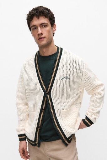 Lace knit cardigan