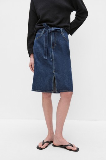 Midi skirt with bow