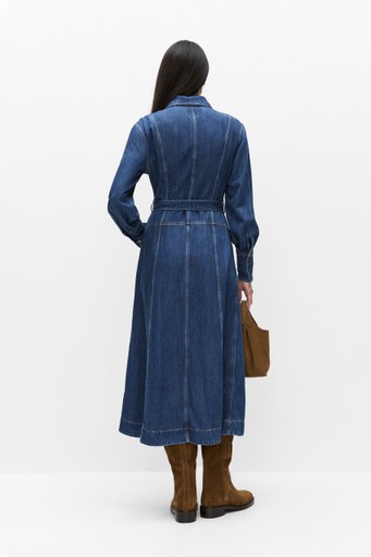Belted long dress