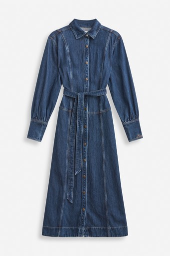 Belted long dress