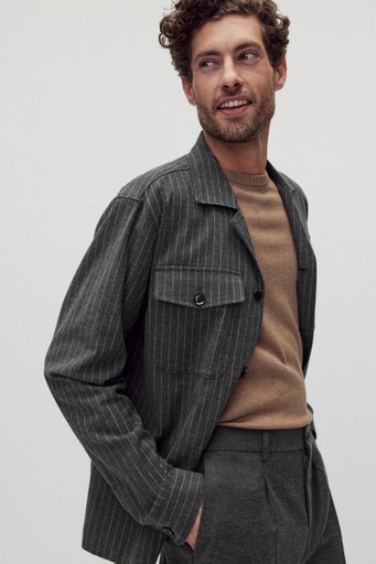 Nico pinstripe overshirt