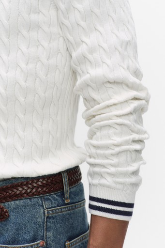 Dave cable crew neck