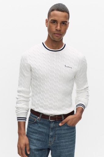 Dave cable crew neck