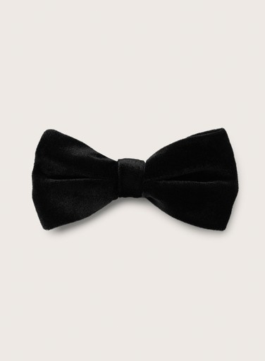 Matt velvet bow tie