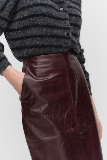 Queens leather skirt