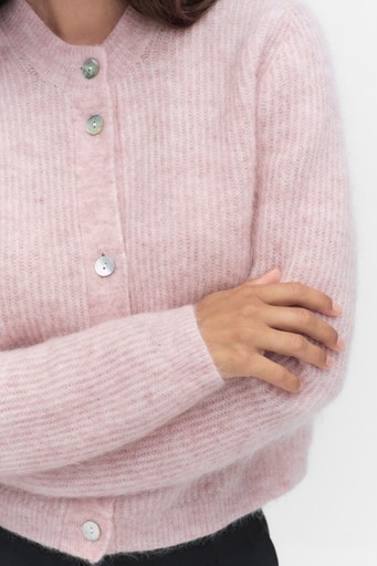 Andrea rib ls cardig