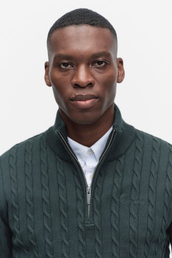 Jim cableknit halfzip