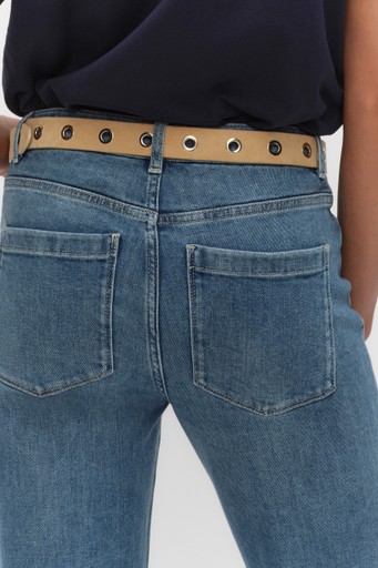 Lulu braid denim trousers