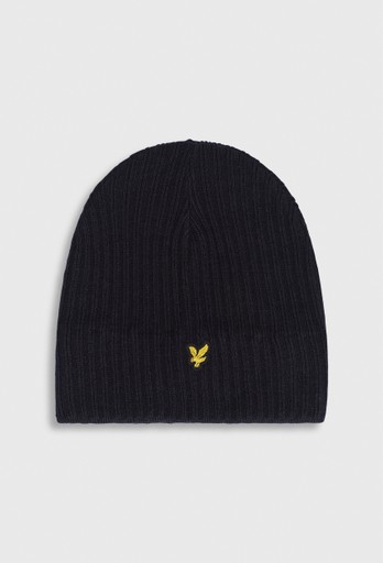 Knitted rib beanie