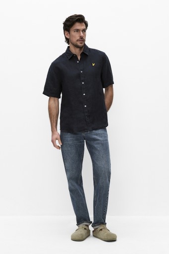Ss linen blend shirt