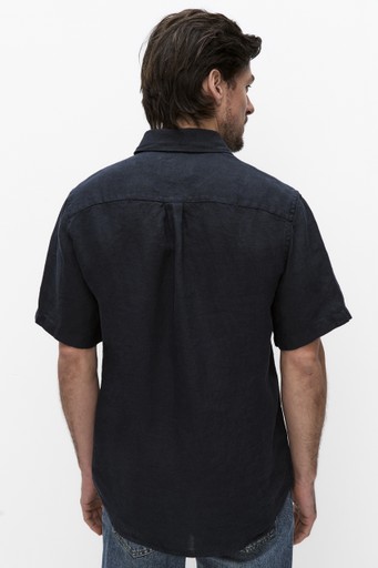Ss linen blend shirt