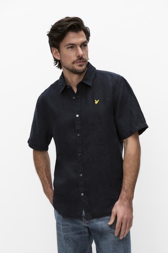 Ss linen blend shirt