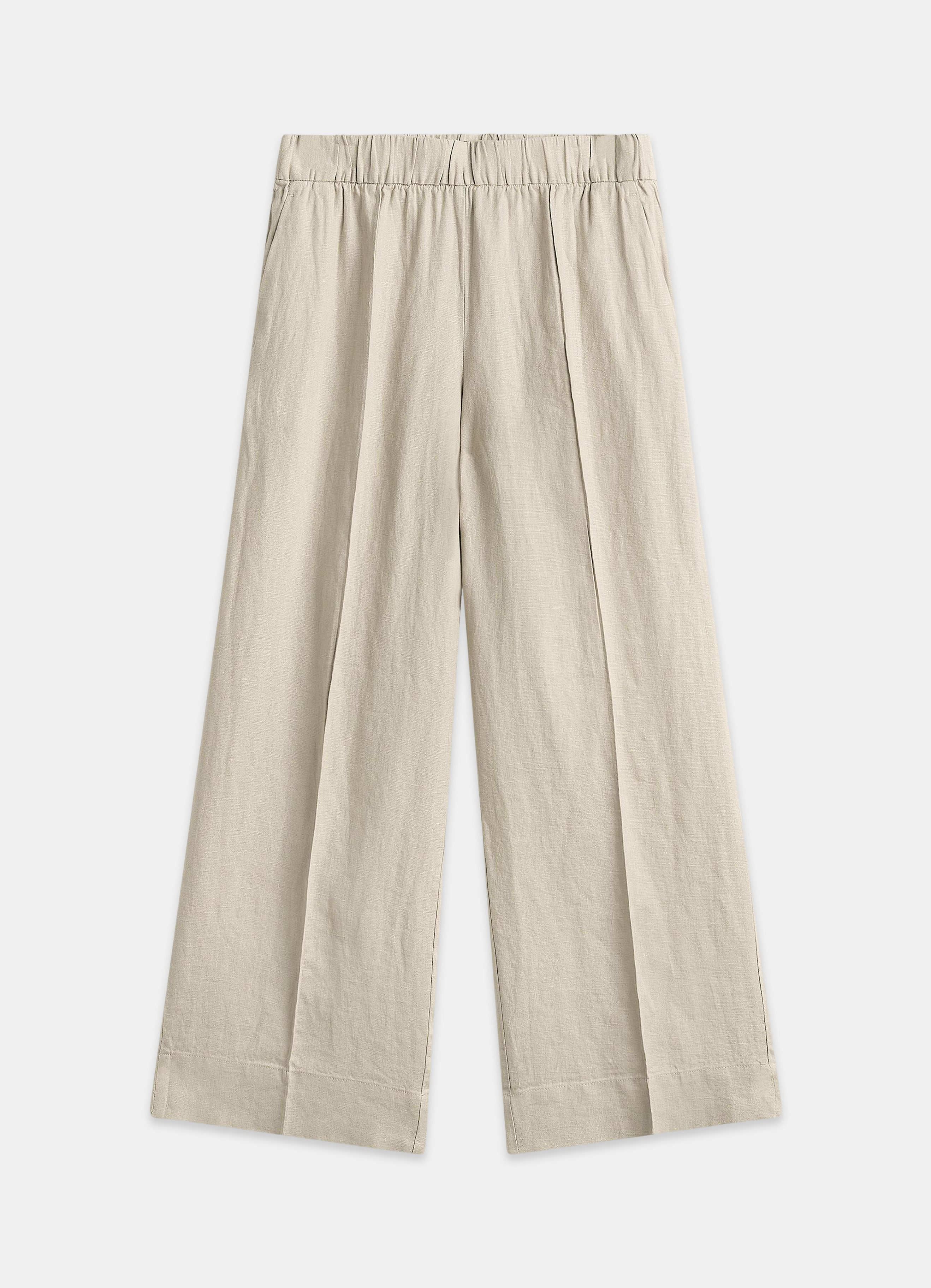 Beige hørbukser fra MQ.