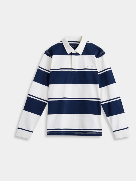 Raidallinen pitkähihainen T-paita miehille.