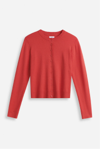 Rød cardigan til dame.