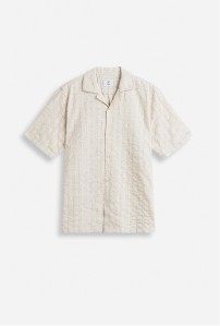 Beige lyhythihainen miesten pellavapaita MQ:lta.