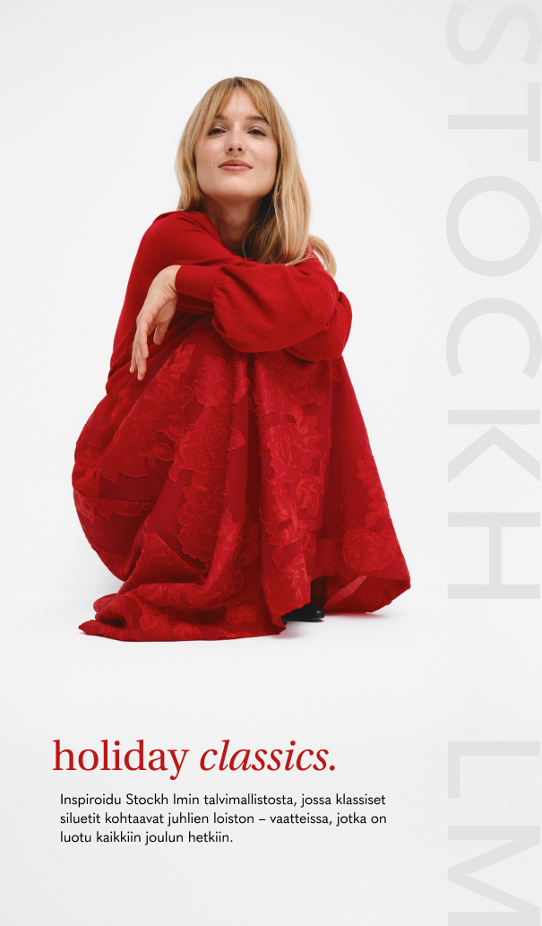 Punainen hame ja pusero naisille jouluksi 2025