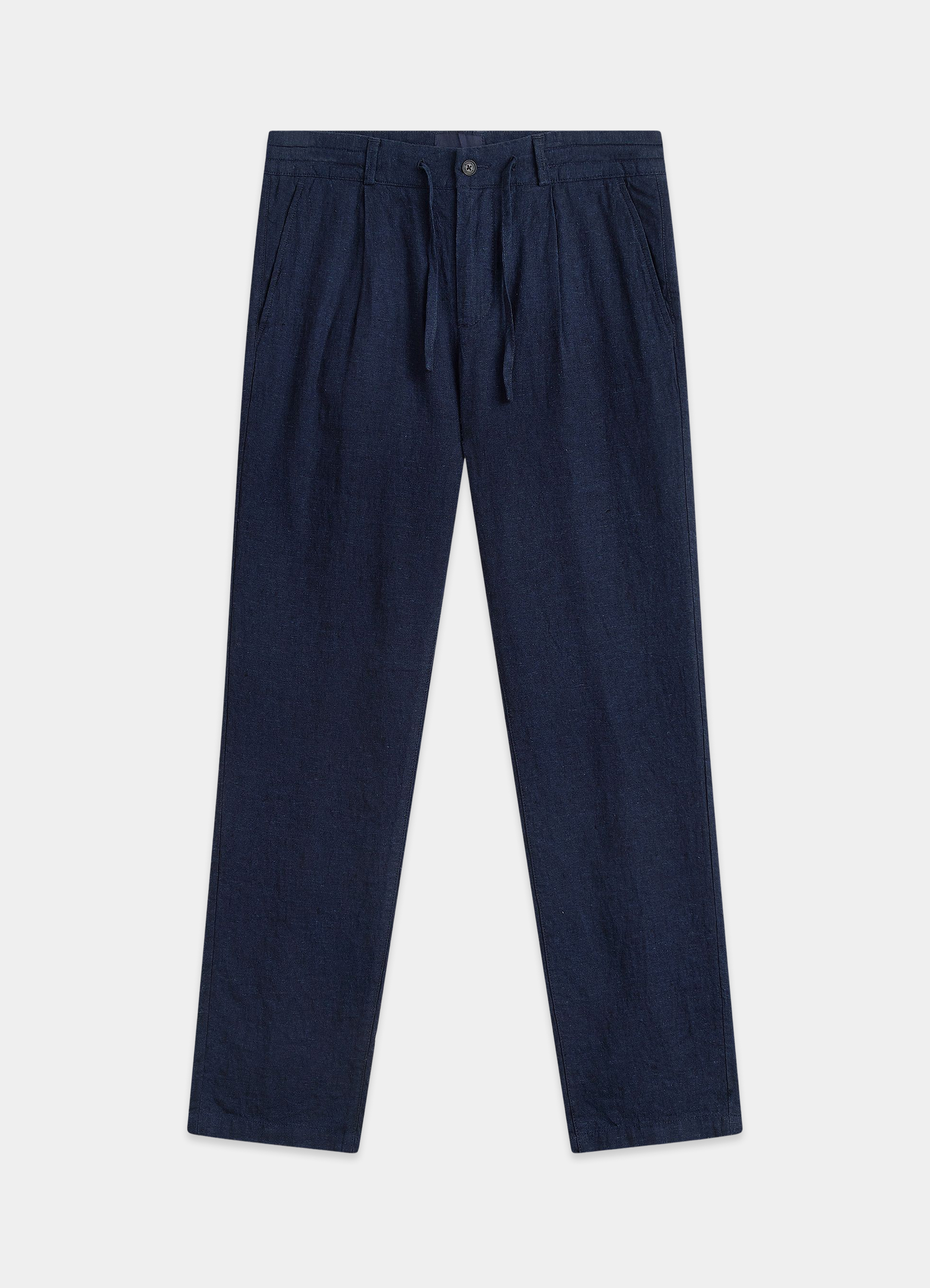 Siniset miesten pellavahousut MQ Marqet:lta.