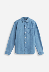 Vaaleansininen denimpaita miehille.