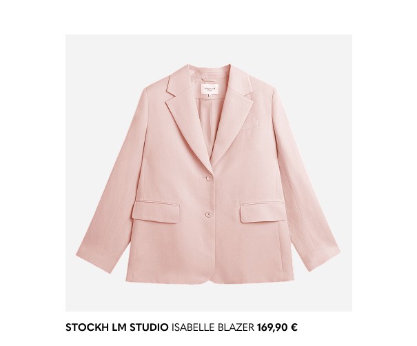 Vaaleanpunainen bleiseri Stockholm Studio MQ Marqet:lta.