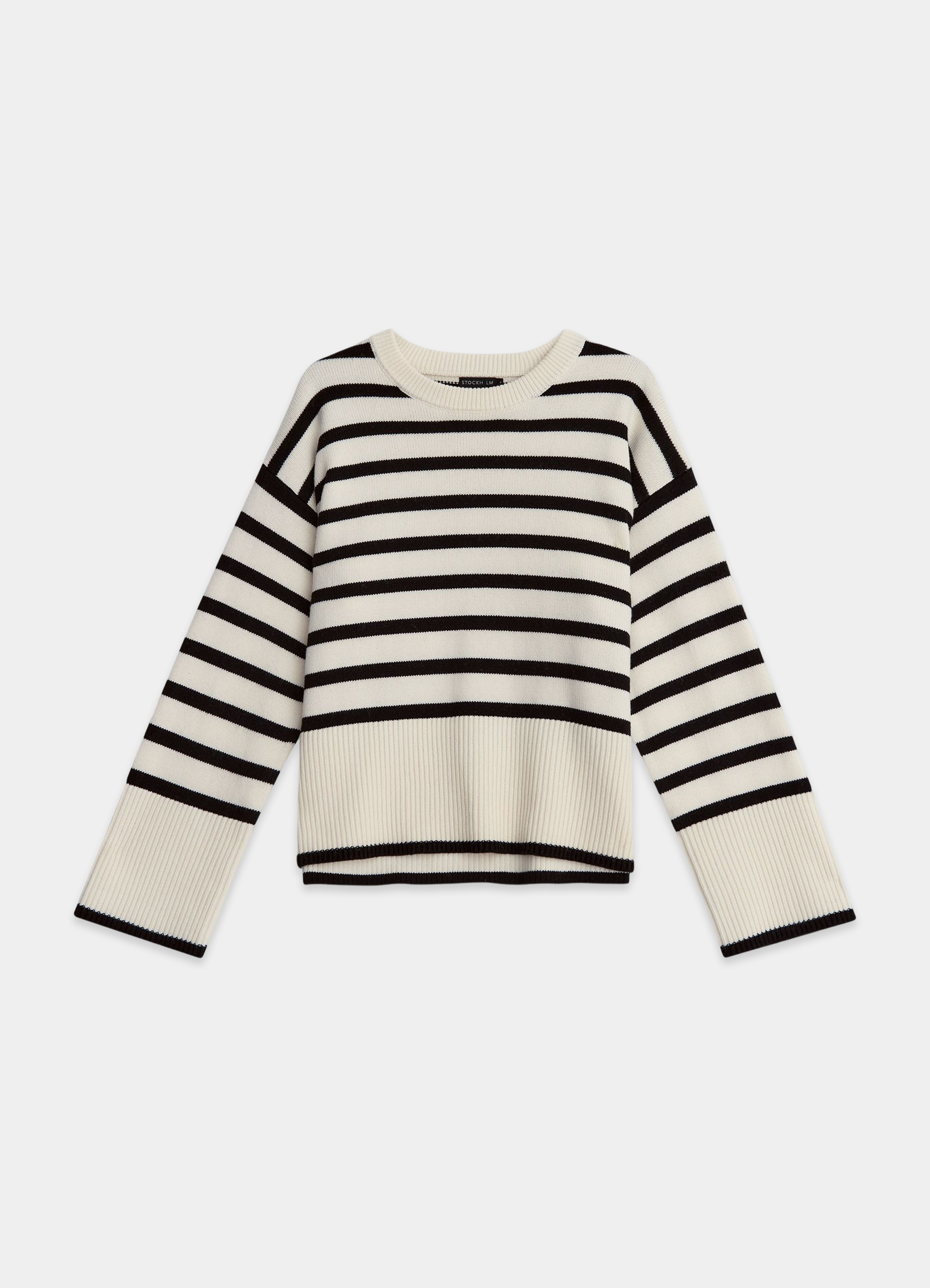 Stribet langærmet trøje fra MQ.