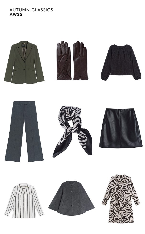 Efterårsmode 2025 til dame. Inspirationsbillede.