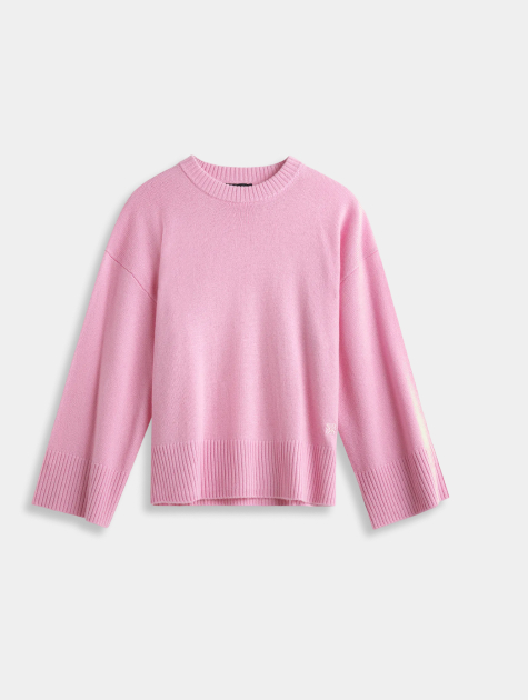 Vaaleanpunainen neule naisille