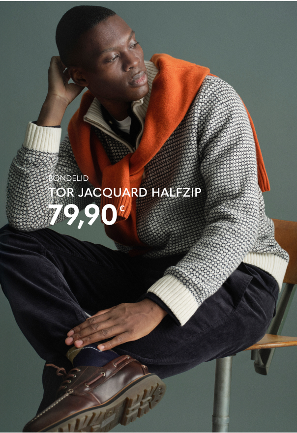 Sininen valkoinen neulepusero miehille