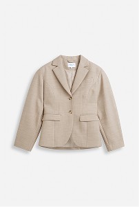 Sandfarvet blazer til dame.