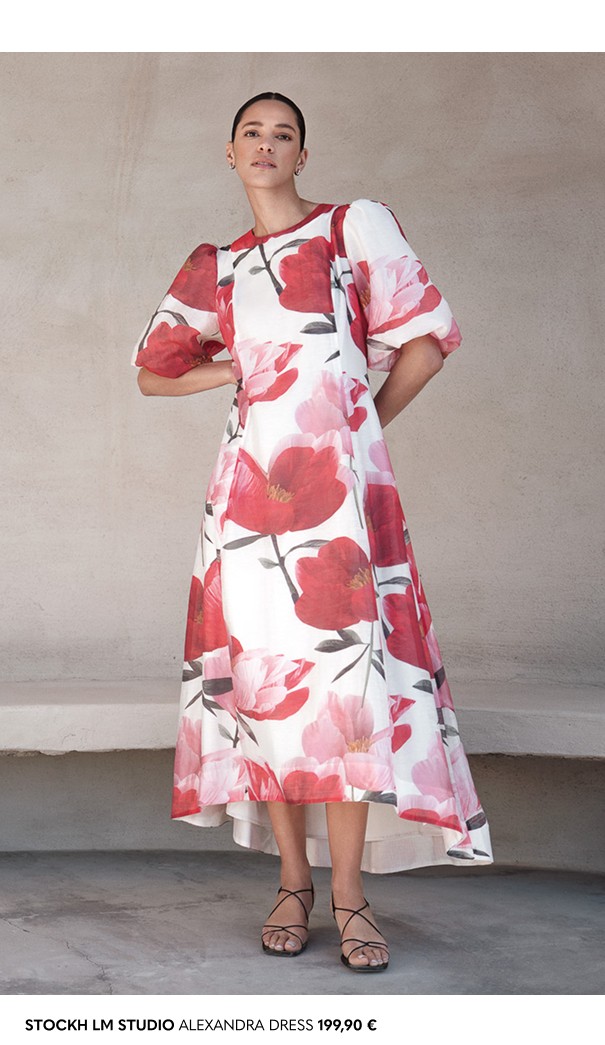 Kukkakuvioinen midimekko MQ Marqet:lta.