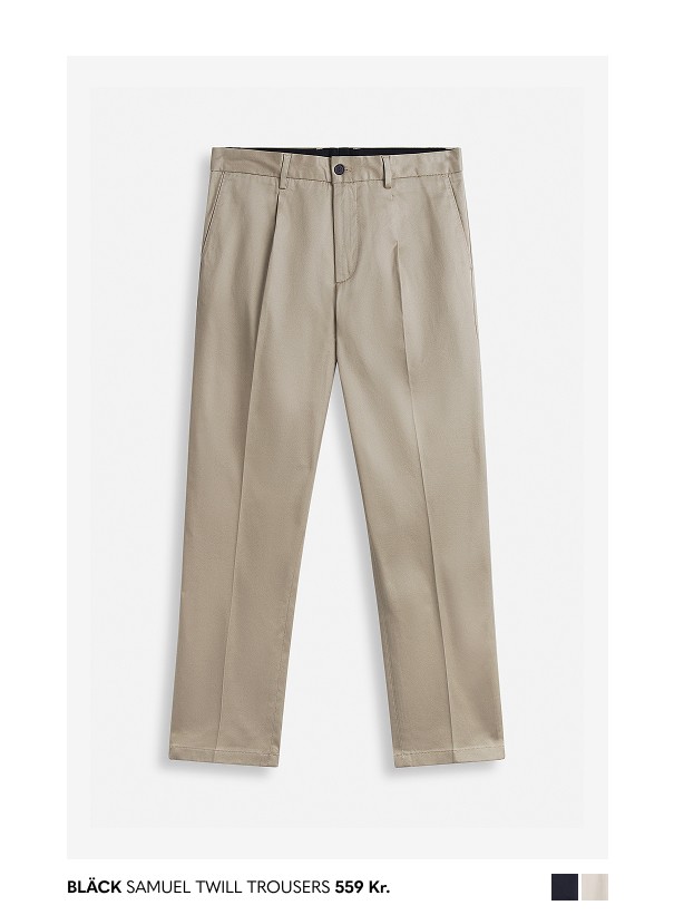 Beige chinos til mænd fra Bläck hos MQ.