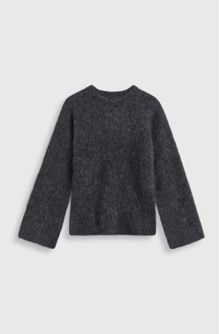 Harmaa neulepusero naisille