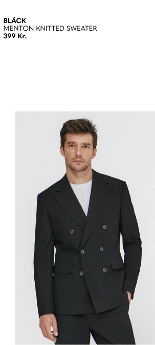 Sort jakkesæt til herre