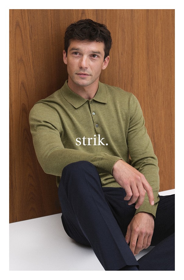 Grøn finstrik til herre. Fra mærket Bläck.