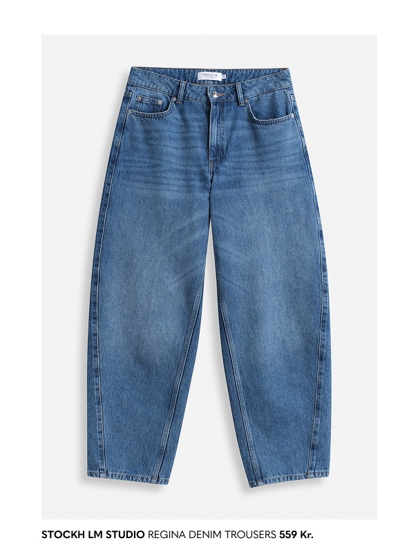 Jeans i barrel form til dame