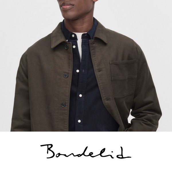 Bondelid tøjmærke. Brun overshirt til herre.