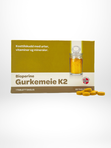 Gurkemeie K2 - 60 tabletter