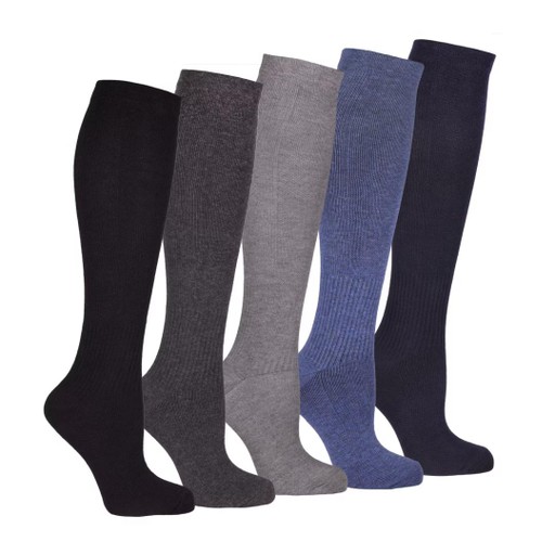 Stödstrumpor Enfärgat 5-pack