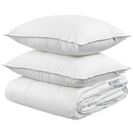 Dubbelt Hotelltäcke och 2-pack Hotellkudde