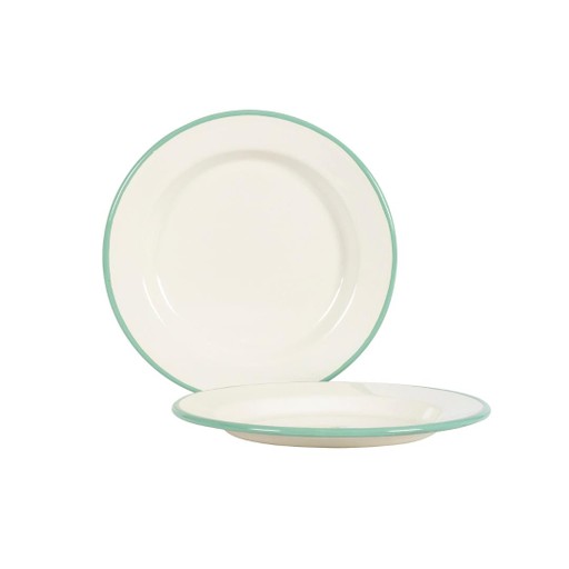 Emaljerad Tallrik 24 cm Emaljerad Tallrik 24 cm Cream