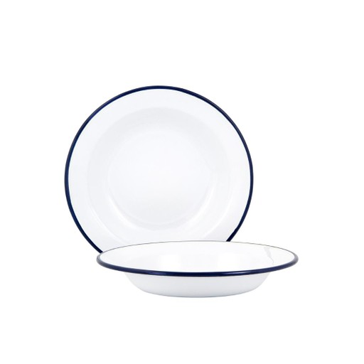 Emaljerad Djup tallrik 22 cm