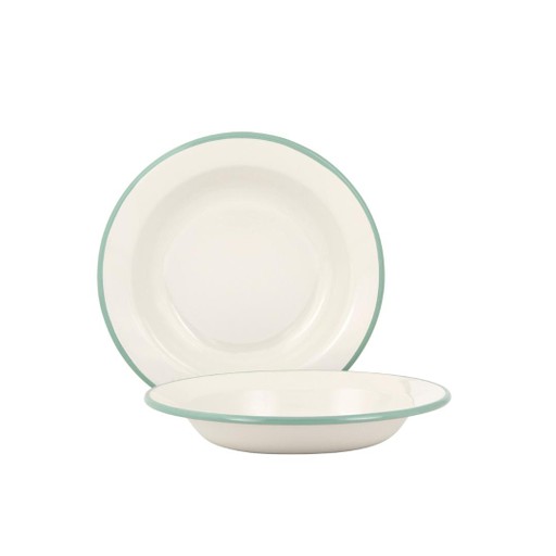 Emaljerad Djup tallrik 22 cm Emaljerad Djup tallrik 22 cm Cream