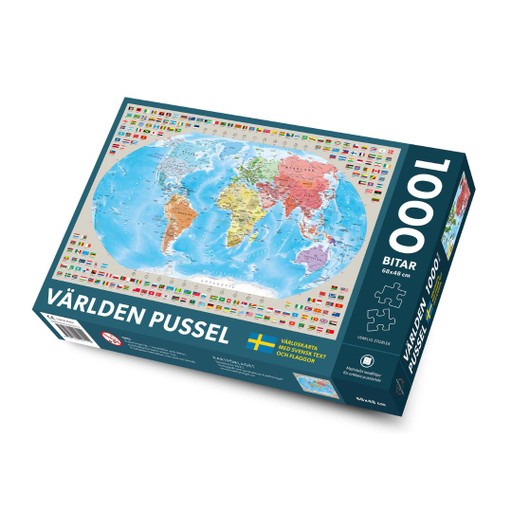 Världen pussel, 1000 bitar