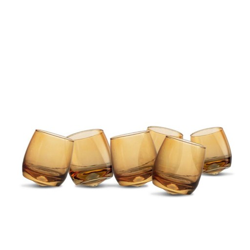 Glas, tumblers med rundad botten, 6-pack. 