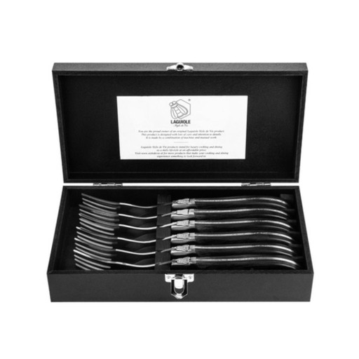 Grillbestick Gaffel Black Ebony 6-pack