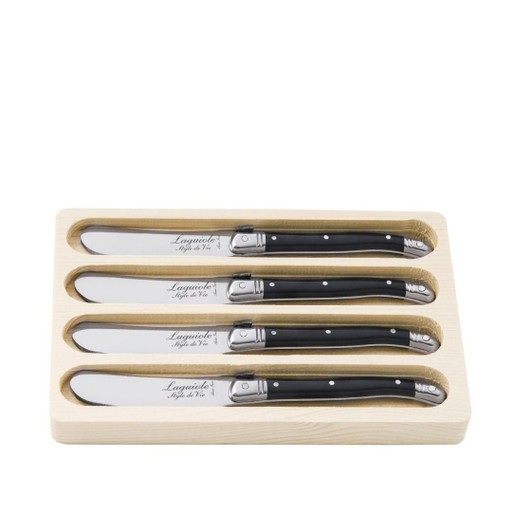 Smörkniv 4-pack svart
